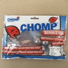 CHOMP SINKERS - ROUND - 2 OZ - 5 PIECES PER CHOMP BAG - 1 BAG QTY
